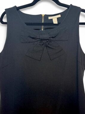 Banana Republic Black Sleeveless Bow-Neck Tank